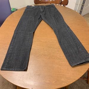 Levi 514 Jeans Men's Size 34x32 Black Straight Leg Dark Wash Jeans